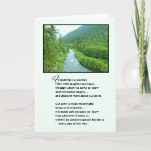 Carte L'amitié est un voyage...