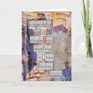 Carte L'Amitié Est Une Âme Unique