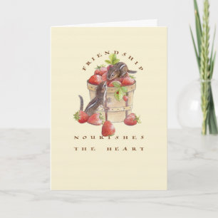 Carte L'amitié nourrit le coeur
