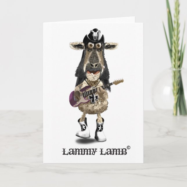 Carte Lammy Lamb a Heavy Metal rock SHEEP (Devant)