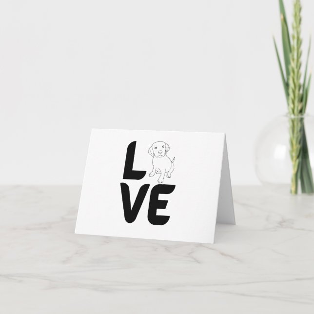 Carte L'amour avec le chien - Black BLANK (Devant)