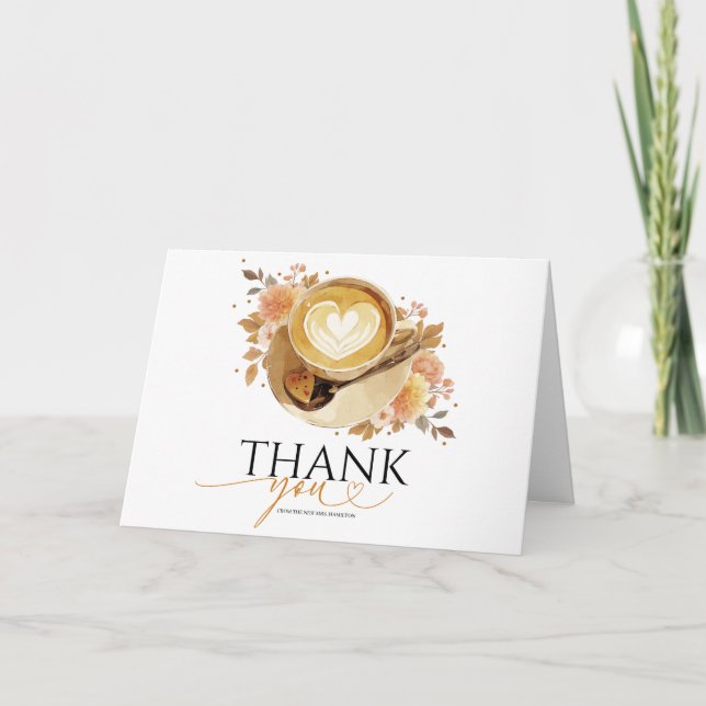 Carte L'amour brasse du Merci de Fête des mariées de caf (Devant)