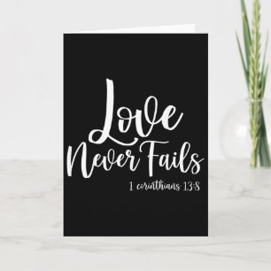 Carte L'amour chrétien ne manque jamais Corinthien 138 J