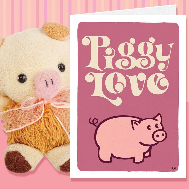 Carte L'amour des cochons vierge (Créateur téléchargé)