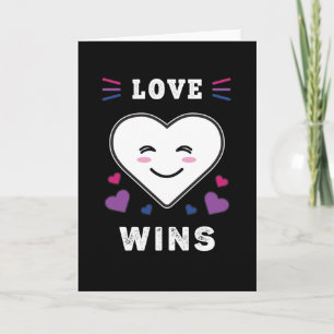 Carte L'amour du visage du coeur remporte la Fierté bise