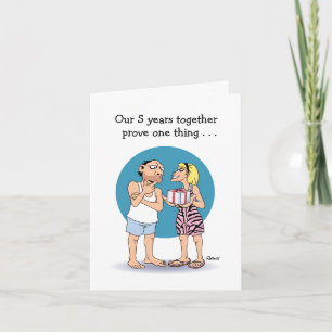 Carte "L'amour est" 5e anniversaire