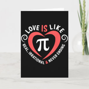 Carte L'amour est comme le Pi T-shirt de la Saint-Valent