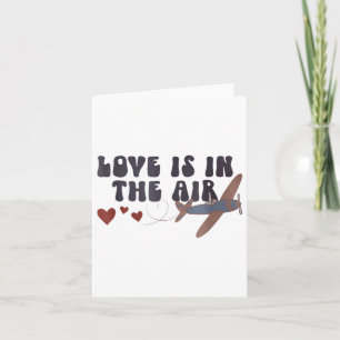 Carte L'amour est dans l'air Saint-Valentin Avion