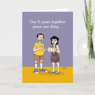 Carte L'amour est le 11e anniversaire du Mariage
