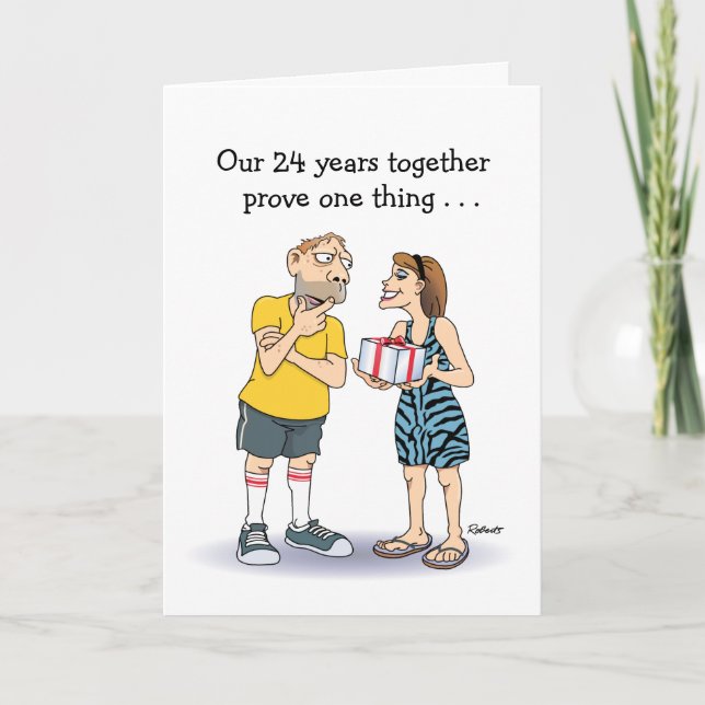 Carte L'amour est le 24e anniversaire (Devant)