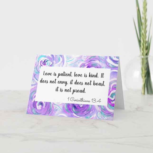 Carte L'amour est patient (Devant)