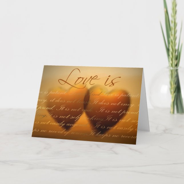 Carte L'amour est patient ; l'amour est aimable - (Devant)