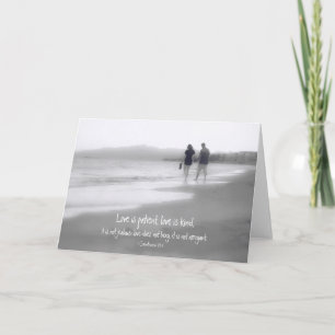 Carte L'amour est patient L'amour est doux Cor 13:4 Vers
