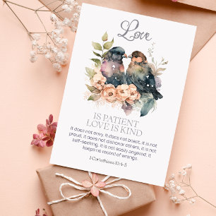 Carte L'amour est patient L'amour est genre 1 Corinthien