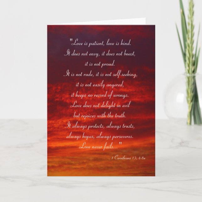 Carte L'amour est patient, l'amour est gentil (Devant)