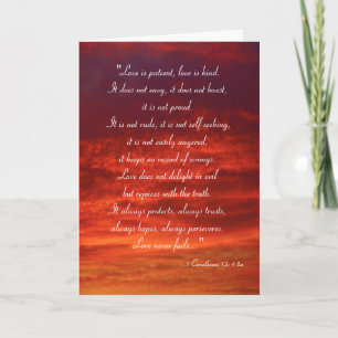 Carte L'amour est patient, l'amour est gentil