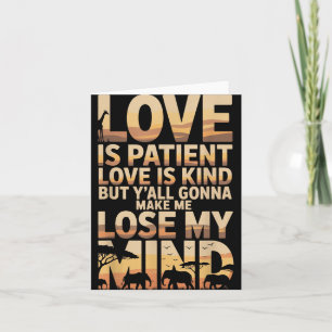 Carte L'amour est patient l'amour est gentil mais vous a