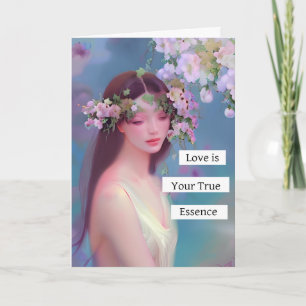 Carte L'amour est votre véritable essence   Ange féeriqu