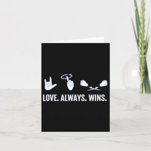 Carte L'amour gagne toujours Asl Sourde langue des signe