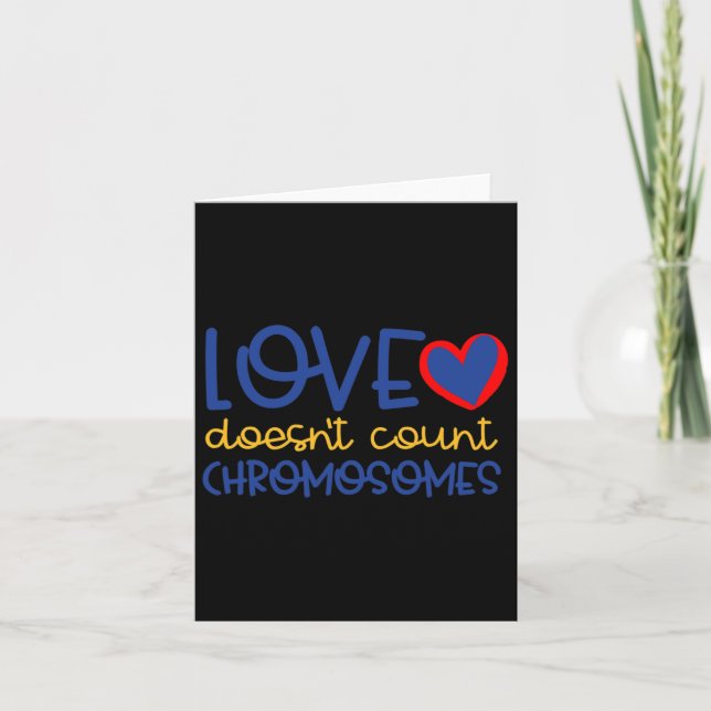 Carte L'amour ne compte pas le syndrome de Chromosomes v (Devant)