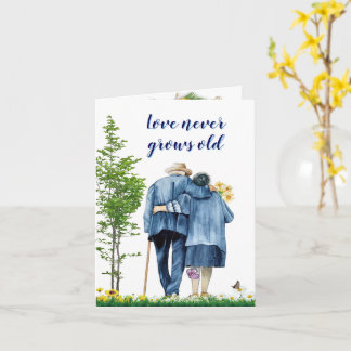 Carte L'amour ne vieillit jamais - Couple de personnes â