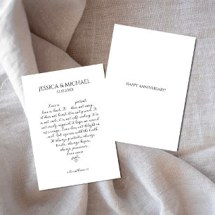 Carte L'amour n'échoue jamais 1 Corinthiens Scripty Anni