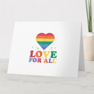 Carte L'amour pour tous LGBTQ Rainbow Pride gay lesbienn