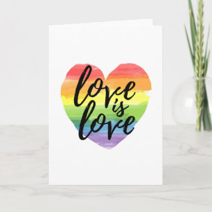 Carte L'Amour   Rainbow Watercolor