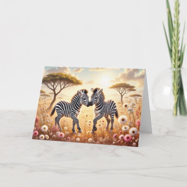 Carte L'amour sur la savane (Devant)
