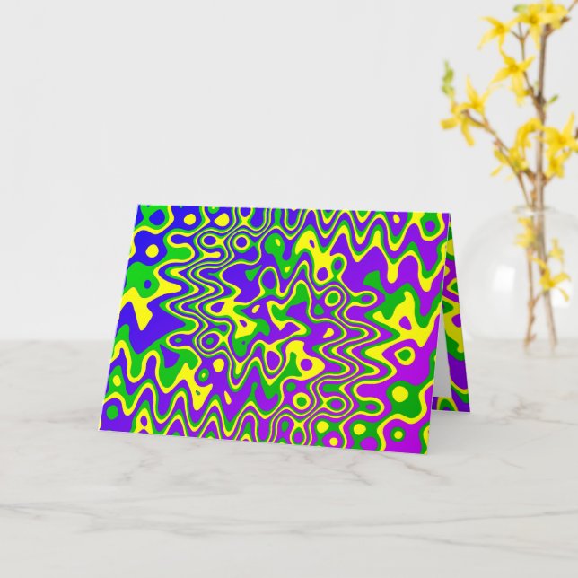 Carte [Lampe de lave] Flèches et points Op-Art Toutes le (Fleur jaune)