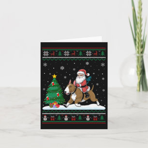 Carte Lampe de Noël moche Père Noël Riding Bull Terri