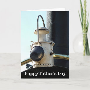 CARTE LAMPE DE TRAIN À VAPEUR