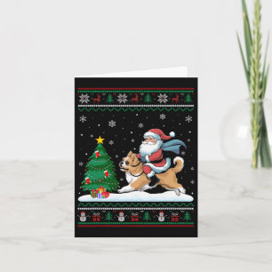 Carte Lampes de Noël moches Noël Père Noël Riding Lhassa