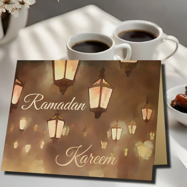 Carte Lampes Ramadan - peinture (Créateur téléchargé)