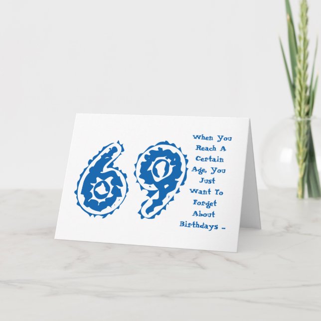 Carte L'amusement, le soixante-neuvième anniversaire, (Devant)