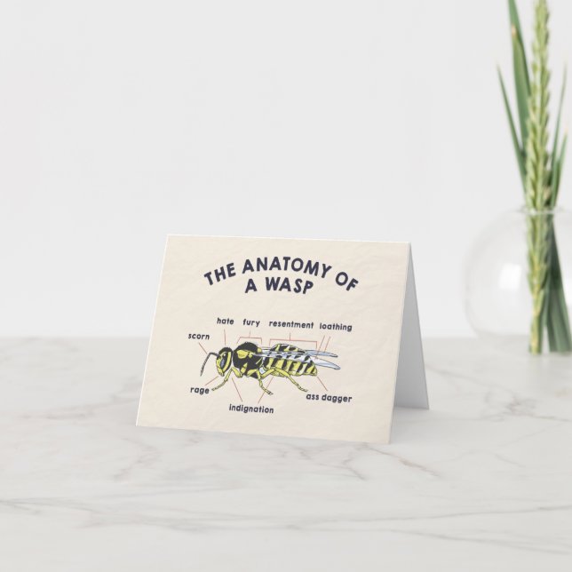 Carte L'anatomie d'une guêpe (Devant)