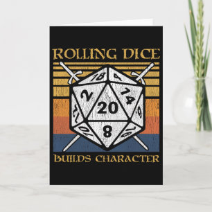 Carte Lancer les dés construit le caractère drôle Rpg Ta