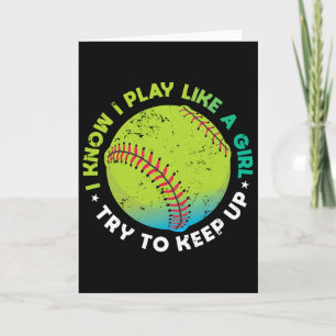 Carte Lanceur drôle de softball rapide Cadeau de jeu pou