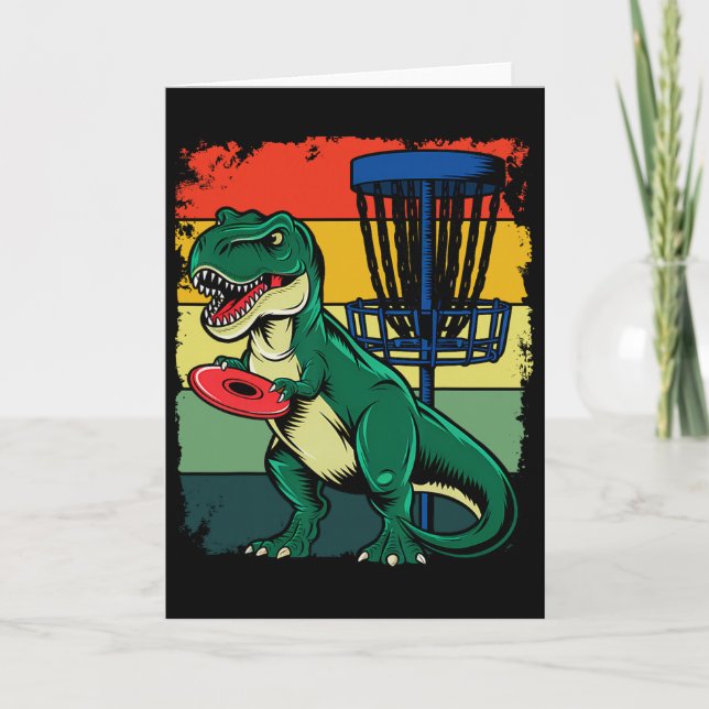 Carte Lanceur Récréatif de Dinosaure T Rex Frisbee Dino  (Devant)