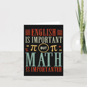 Carte L'Anglais Est Important Mais Les Maths Sont Import