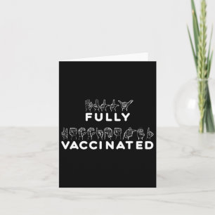 Carte Langue des signes à main entièrement vaccinée