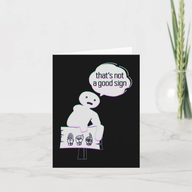 Carte Langue des signes ASL Amérique de la main Talking  (Devant)