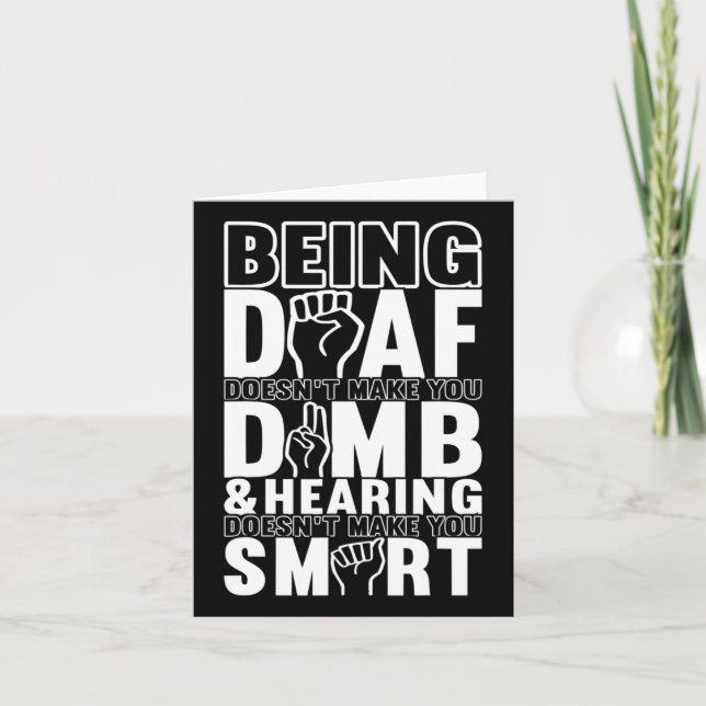 Carte Langue des signes de sensibilisation Langue des si (Devant)