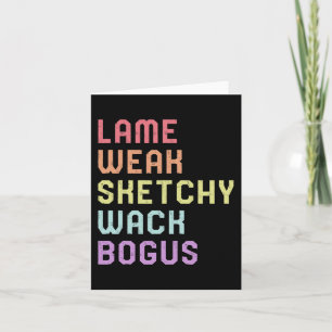 Carte Langue des signes Lame Faible ASL Slang Tee Sourde