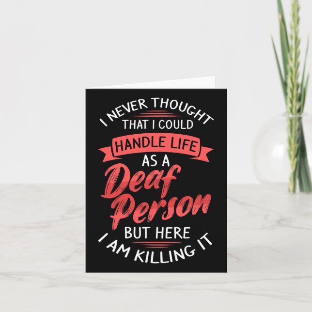 Carte Langue des signes Perte auditive Surdité Sensibili (Devant)