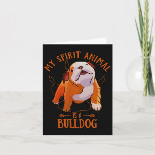 Carte L'animal spirituel est un bouledogue anglais Amour