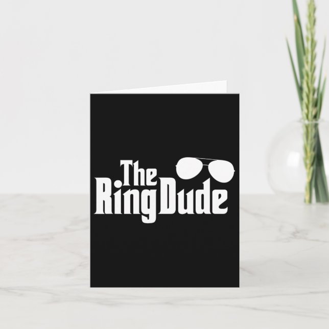 Carte L'anneau Dude Bowtie Bearer Mariage Groom Bes (Devant)