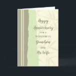 Carte L'anniversaire de Grandson moderne et de sa femme<br><div class="desc">Bonne carte d'anniversaire mariage pour petit-fils et sa femme avec un design moderne,  et vers sentimental.</div>