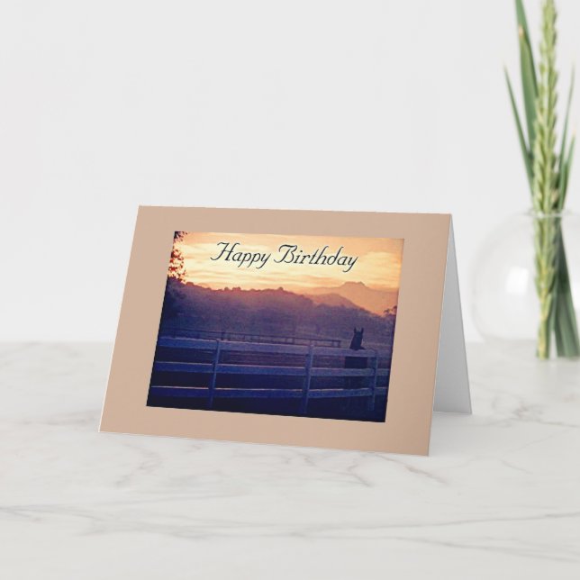 CARTE L'ANNIVERSAIRE DE L'AMI DU CHEVAL=À UNE PERSONNE T (Devant)