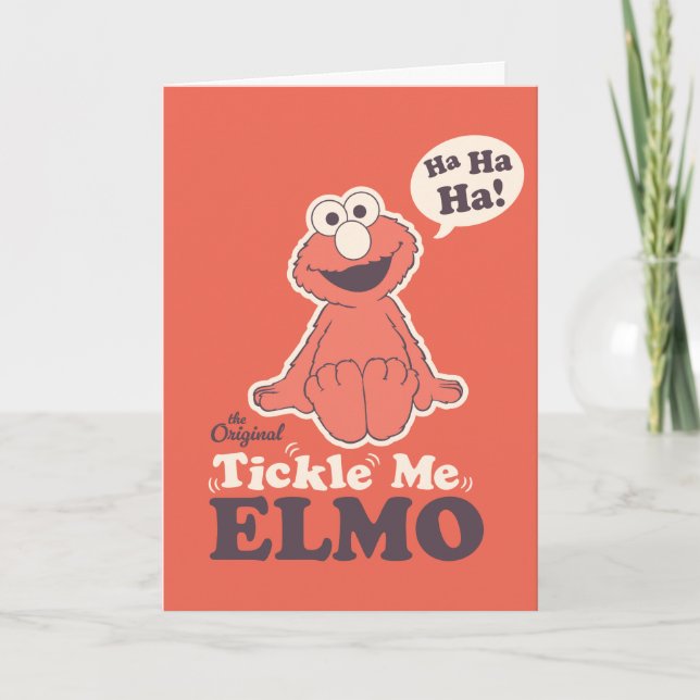 Carte L'anniversaire de l'Elmo Original Tickle Me (Devant)
